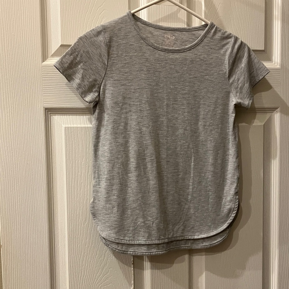 Athletic Works Light Gray Short Sleeve Crewneck Tee